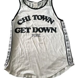 Victoria's Secret PINK Chicago tank top featuring "Chi Town Get Down" text